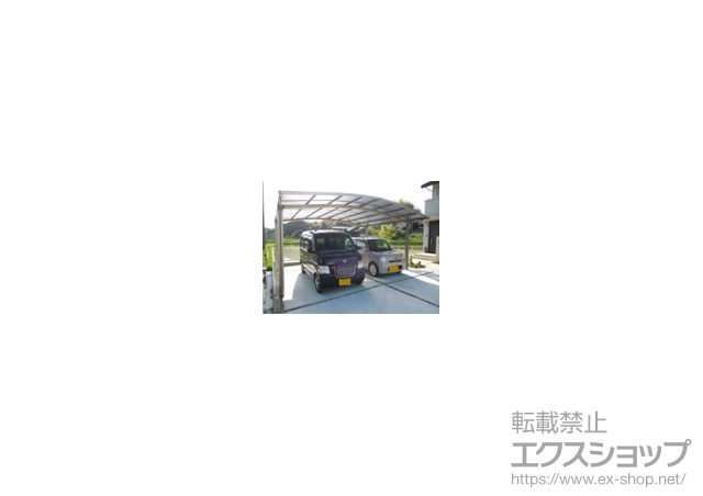 三重県鈴鹿市のLIXIL リクシル（トステム）のカーポート カーブポートシグマIII ワイド 積雪〜30ｃｍ対応 施工例