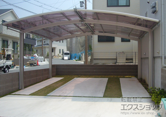 京都府木津川市ののカーポート レイナポート　Ｍ合掌セット　積雪〜20?対応 施工例