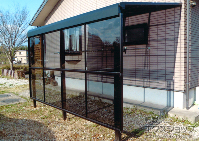 大分県中津市のLIXIL リクシル（トステム）のテラス屋根 ライザーテラス? F型 積雪対応〜20cm 施工例