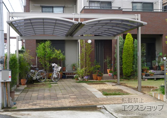 東京都日野市のLIXIL リクシル（トステム）の マルチスクエア アール屋根 レギュラー合掌 両支持タイプ 積雪～20cm対応 施工例