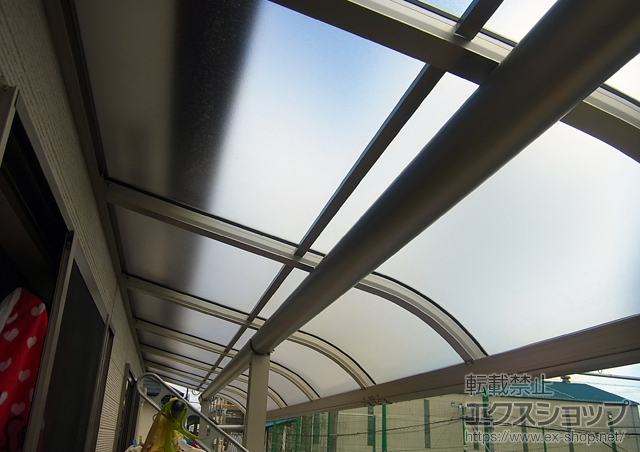 兵庫県姫路市のの二重窓（内窓）、バルコニー・ベランダ屋根 ヴェクターテラス R型 屋根タイプ 連棟 積雪〜20cm対応 施工例