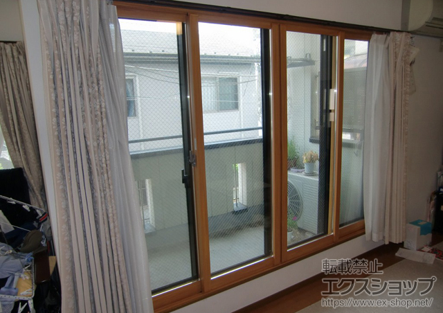 東京都葛飾区のの二重窓（内窓） インプラス ダストバリア仕様 引違い窓 4枚建 施工例