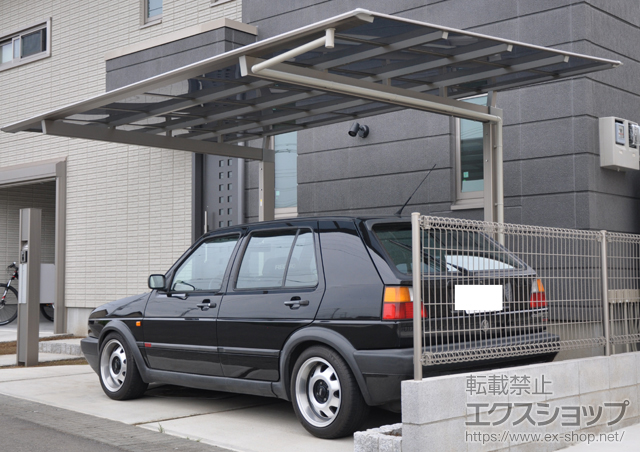 茨城県つくばみらい市ののカーポート マイリッシュ 逆勾配 積雪〜20ｃｍ対応 施工例