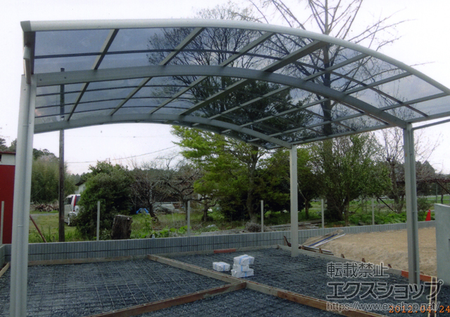 茨城県那珂市ののカーポート プレシオスポート ワイド 積雪〜20cm対応 施工例