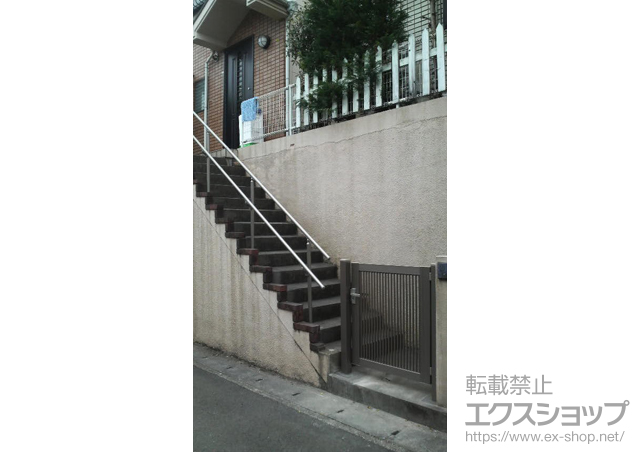 神奈川県川崎市のLIXIL リクシル（トステム）のフェンス・柵 ガードウォーカー トップビーム2段仕様 施工例