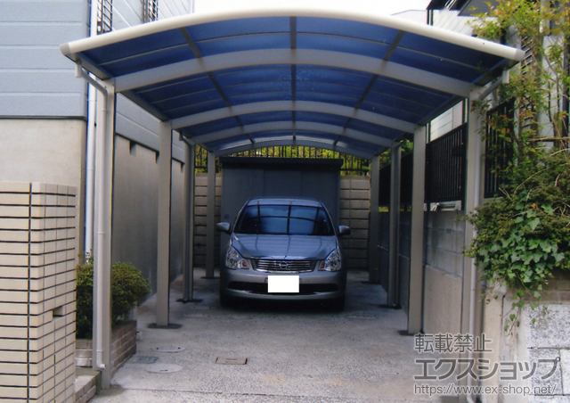 福岡県宗像市ののカーポート レイナワンポート 縦連棟 積雪〜20cm対応 施工例