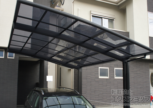 京都府京都市のLIXIL リクシル（トステム）のカーポート カーブポートシグマ?　積雪〜30cm対応 施工例