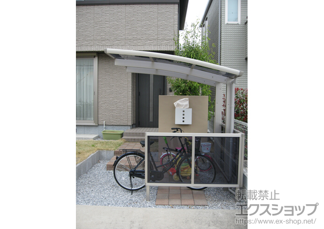 栃木県宇都宮市ののサイクルポート・駐輪場 レイナポート ミニ　積雪〜20cm対応 施工例