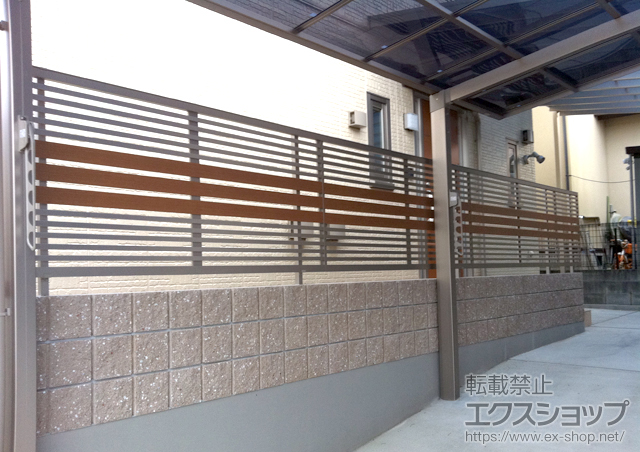 広島県尾道市のLIXIL リクシル(新日軽)のフェンス・柵 モデノフェンスR1型 自在柱式 施工例