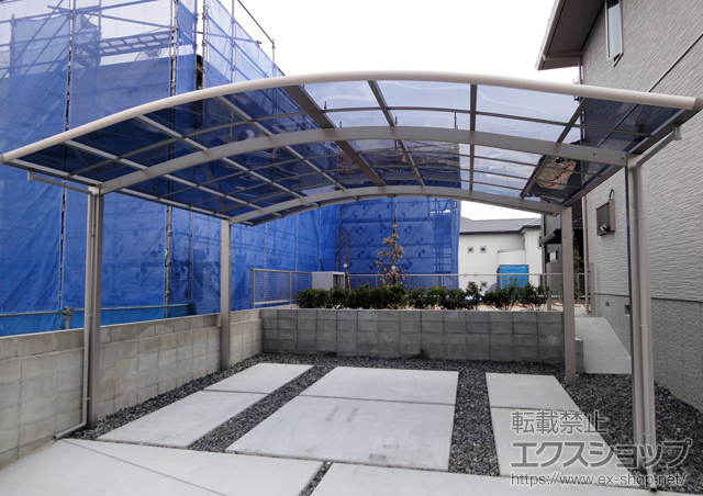 愛知県岡崎市ののカーポート レイナツインポート 積雪〜20cm対応 施工例