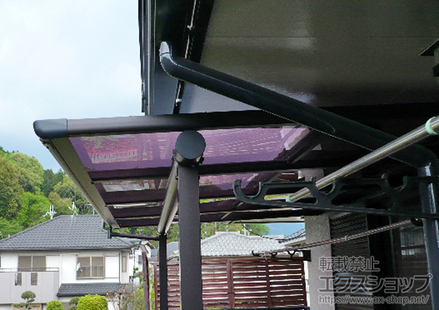 滋賀県大津市ののバルコニー・ベランダ屋根 ヴェクターテラス F型 屋根タイプ 積雪〜20?対応 施工例