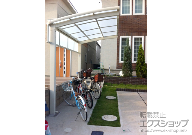 千葉県松戸市のLIXIL リクシル（トステム）のカーポート カーブポートシグマ?ミニ 積雪〜30cm対応+サイドパネル 施工例