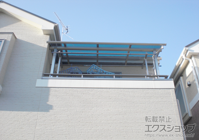 千葉県松戸市ののテラス屋根 プレシオステラス R型 屋根タイプ 単体 積雪〜20cm対応 施工例
