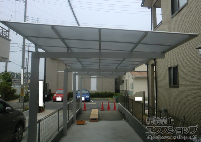 兵庫県姫路市ののカーポート マイリッシュ 前下がり 縦連棟 積雪〜20?対応 施工例
