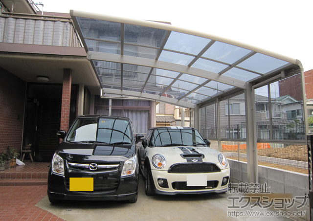 東京都世田谷区ののカーポート レイナポート 積雪〜20cm対応+レイナポート サイドパネル 51-10 施工例