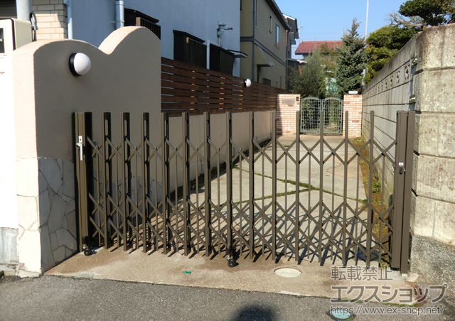 千葉県市川市ののカーゲート アルシャインII PG型R Aタイプ ノンレール 片開き310S 施工例