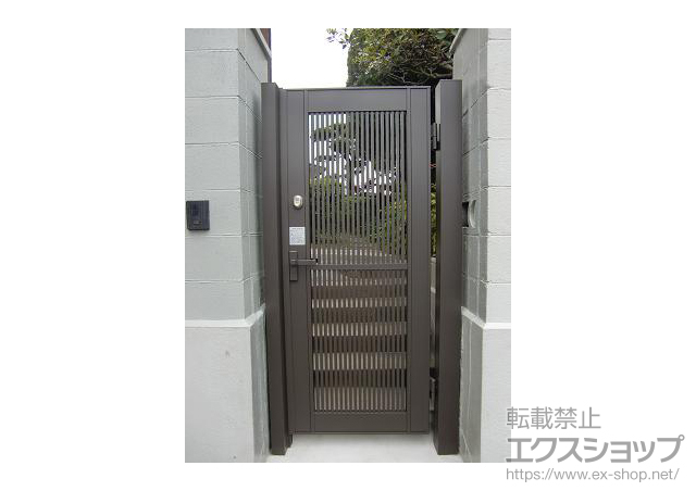 大阪府吹田市のの門扉 エルネクス門扉 M-TK型　片開き 施工例