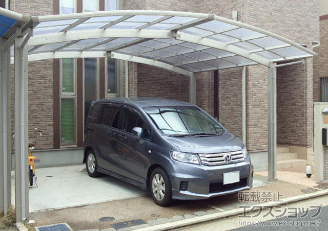 大阪府和泉市ののカーポート プレシオスポート M合掌　積雪〜20cm対応 施工例