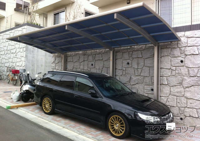 神奈川県横浜市ののカーポート レイナポート 延長 積雪〜20cm対応 施工例