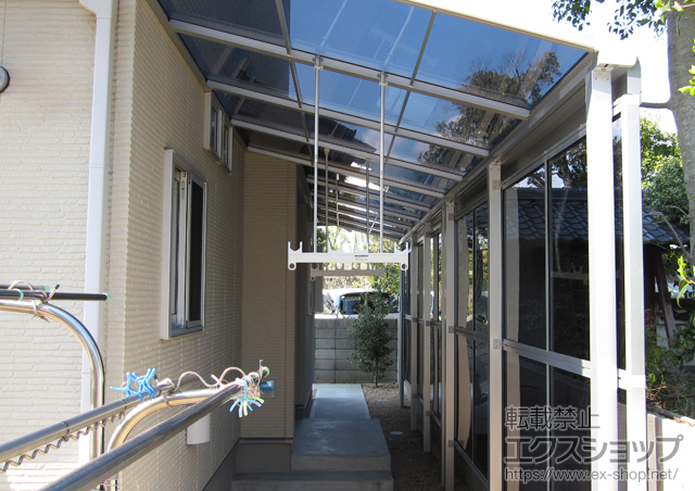 山口県宇部市のLIXIL リクシル（トステム）のテラス屋根 ライザーテラス? F型 積雪対応〜20? 施工例