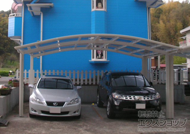 神奈川県横浜市ののカーポート レイナツインポート 積雪〜20cm対応 2台 施工例