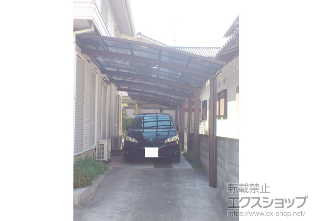 岡山県岡山市ののカーポート レイナベーカポート 縦連棟 積雪〜20cm対応 施工例
