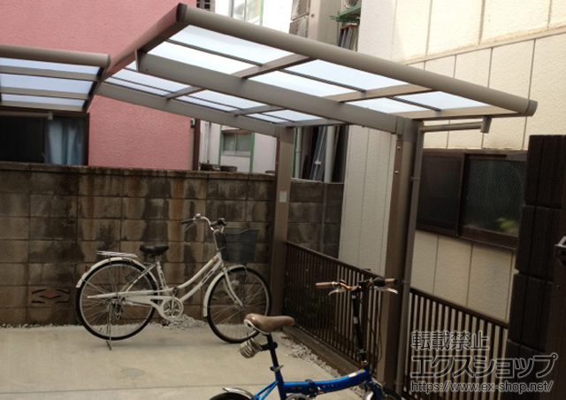 東京都大田区のLIXIL リクシル（トステム）のサイクルポート・駐輪場 レークポートシグマIII ミニ　積雪〜20cm対応 施工例