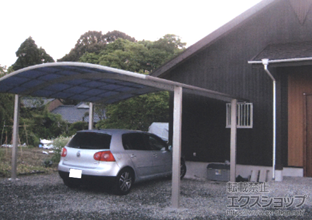 鹿児島県薩摩川内市ののカーポート プレシオスポート ワイド 積雪〜20cm対応 施工例