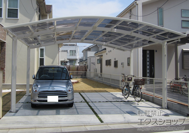 東京都多摩市ののカーポート レイナツインポート 積雪〜20cm対応 施工例