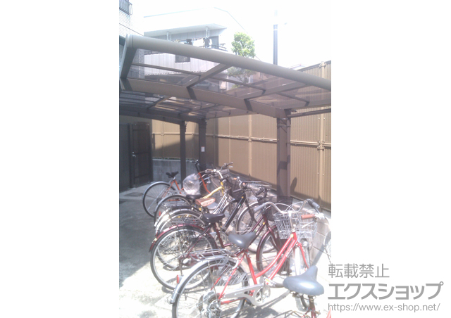 東京都葛飾区のLIXIL リクシル（トステム）のサイクルポート・駐輪場 カーブポートシグマ?ミニ 施工例