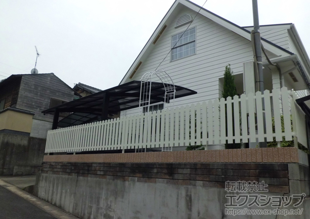 広島県広島市ののフェンス・柵 レスティンフェンス7型 自由柱仕様 施工例