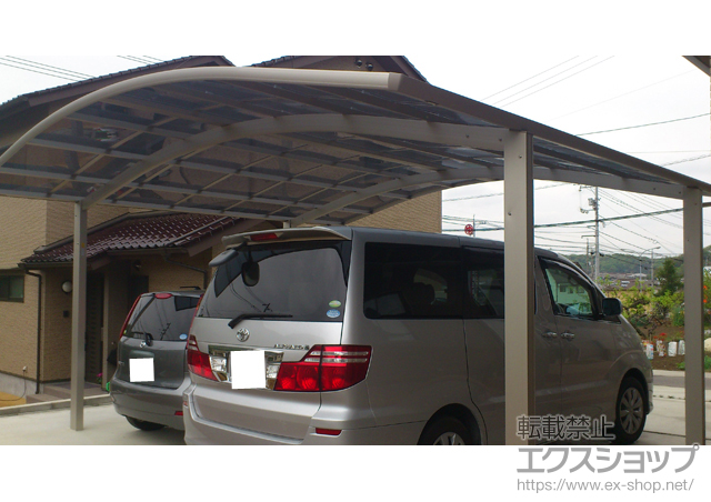 広島県福山市ののカーポート プレシオスポート ワイド 積雪〜20ｃｍ対応 施工例