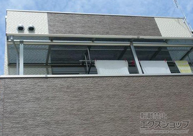 大阪府羽曳野市ののテラス屋根 プレシオステラス R型 屋根タイプ 連棟　積雪〜20cm対応 施工例