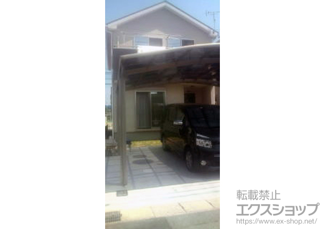 愛知県一宮市のLIXIL リクシル（トステム）のカーポート カーブポートシグマIII ワイド 積雪〜30cm対応 施工例