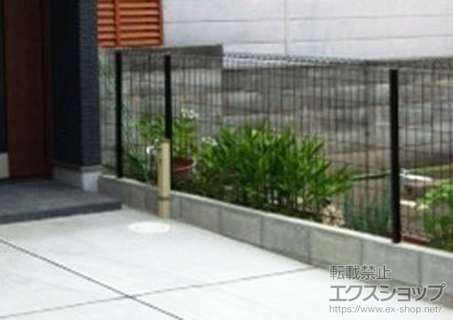 京都府長岡京市ののフェンス・柵 イーネットフェンス1F型 自由柱タイプ 施工例