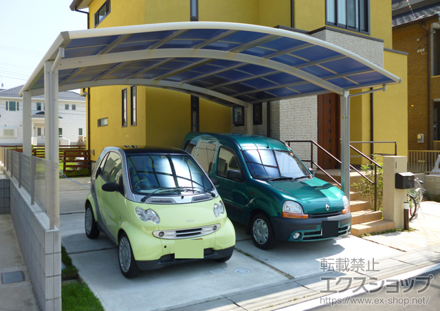 茨城県龍ケ崎市ののカーポート レイナツインポート 積雪〜20cm対応 施工例