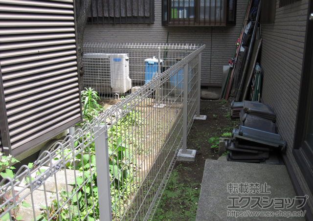 東京都大田区ののフェンス・柵 メッシュフェンス G10-R 自由柱方式 施工例