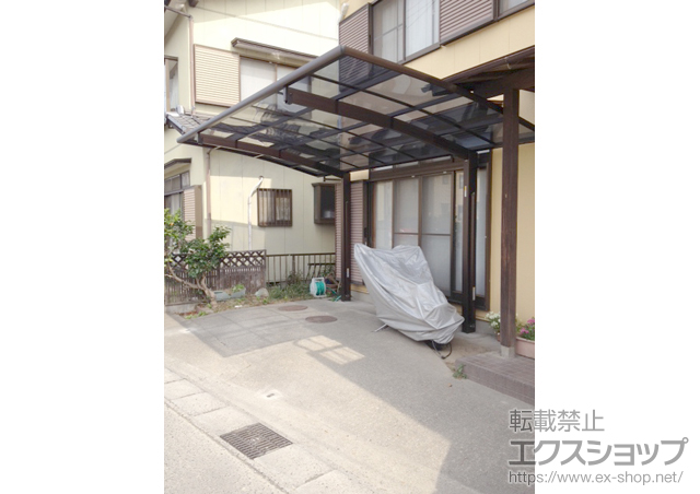 岐阜県羽島市ののカーポート プレシオスポート 積雪〜20cm対応+着脱式サポート 2本入 施工例