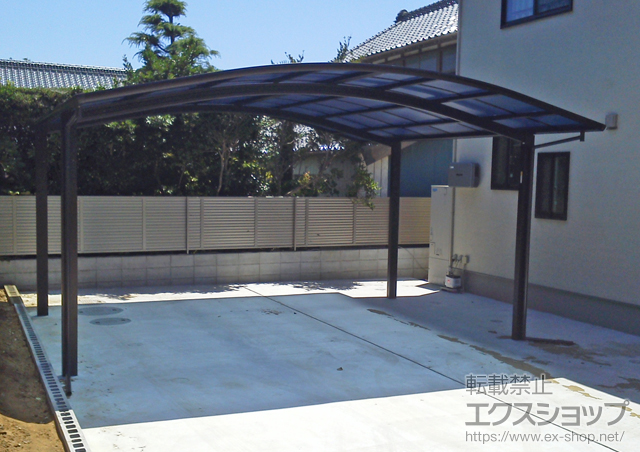 千葉県旭市ののカーポート レイナツインポート 積雪〜20cm対応+根ふき材補強部品 施工例