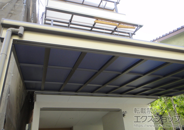 兵庫県尼崎市のLIXIL リクシル（トステム）のテラス屋根 ライザーテラスII F型 テラスタイプ 単体　積雪〜20cm対応 施工例