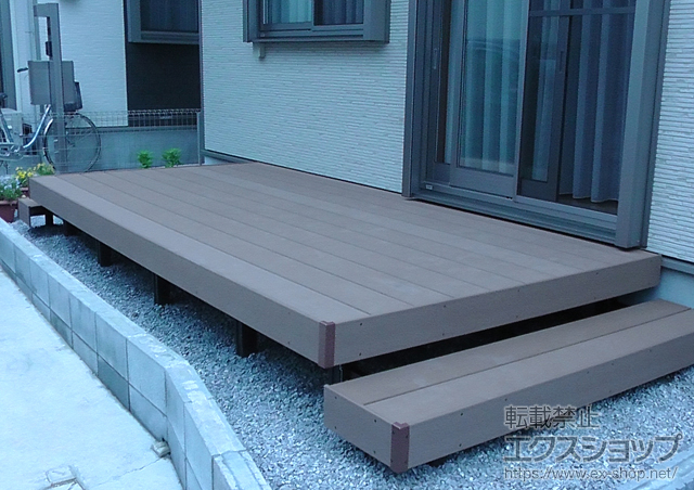 千葉県市川市のLIXIL リクシル（トステム）のウッドデッキ リコステージII 単体 施工例