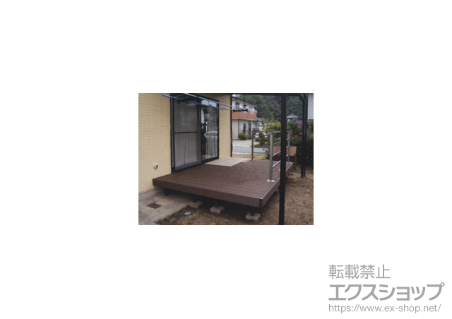 長野県上伊那郡中川村のLIXIL リクシル（トステム）のウッドデッキ リコステージ?+モダンデッキフェンス 施工例