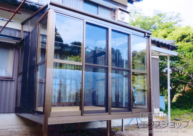 福井県福井市のLIXIL リクシル（トステム）のテラス囲い・サンルーム ほせるんですII F型 積雪対応〜50? 施工例