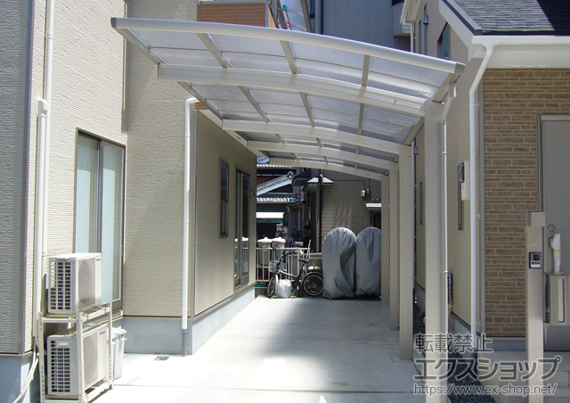 大阪府寝屋川市ののカーポート レイナポート 縦連棟　積雪〜20?対応 施工例
