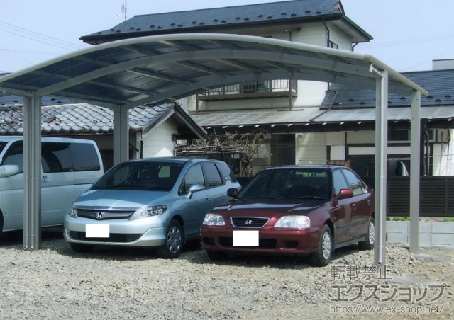 宮城県名取市のYKKAPのカーポート レイナツインポート 積雪～20cm対応 施工例