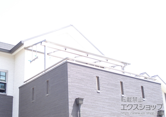 京都府相楽郡精華町のLIXIL リクシル（トステム）のバルコニー・ベランダ屋根 ライザーテラスII F型 屋根タイプ 単体 積雪対応〜30? 施工例