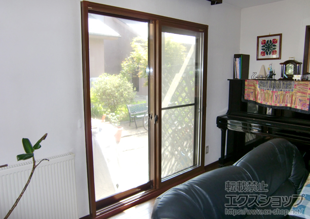 宮城県黒川郡富谷町のの二重窓（内窓） プラマードU 引違い窓 2枚建+ふかし枠（40mm）3方 施工例