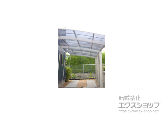 山口県山口市ののカーポート レイナポート 縦連棟 積雪〜20cm対応+着脱式サポート 標準・ハイルーフ兼用 2本入り 施工例