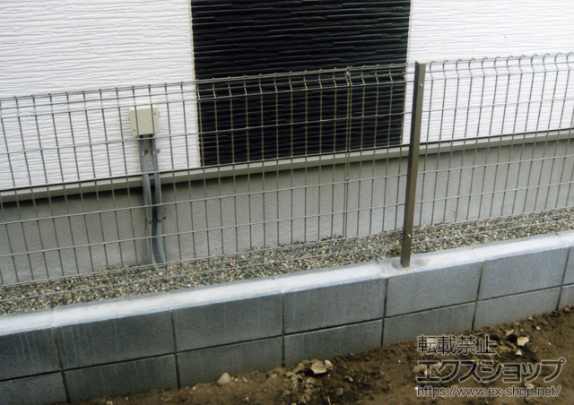 埼玉県春日部市ののフェンス・柵 ハイグリッドフェンスN8型 フリーポールタイプ 施工例
