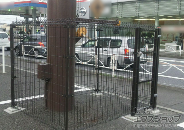 茨城県土浦市ののフェンス・柵 メッシュフェンス G10 フリー支柱タイプ 施工例